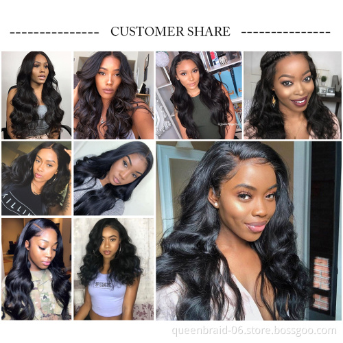 Body Wave Bundles Human Hair 100% Unprocessed Brazilian Virgin Body Wave Human Hair Extensions Natural Color